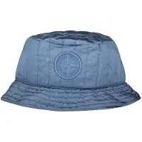 Stone Island Broderad Logotyp Nylon Fiskarhatt Herrhattar Blå 771599876V0046 L