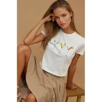 Hiccups for Kids Tryckt Regular Fit Crew Neck 100% Bomull Crop T-shirt
