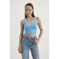 Hiccups for Kids Vävd fyrkantig halslinning ärmlös bascropped topp