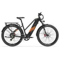 LANKELEISI MX600 Pro 27,5 Elcykel för Landsväg 500W 48V20Ah Stadse-cykel, Oljediskbromsar, Bakre Pakethållare Pedelec för Daglig Pendling & Utomhusresor 48V 500W 20Ah orange
