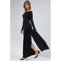 Hiccups for Kids Asymmetrisk Bodycon Maxiklänning med Slits