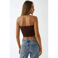 Hiccups for Kids Slim Fit Strapless Ribbad Crop Top