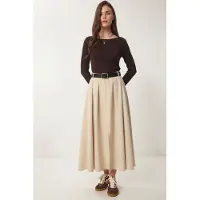 Happiness İstanbul Bälte Midja Hög Midiskirt