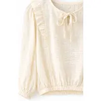 MixRay Texturerad Rynkad Crew Neck Blus
