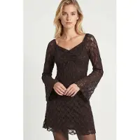 Happiness İstanbul Bardot Spets Midi Klänning