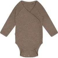 That's Mine Omlottbody l/ä - Rib - Becca - Brown Melerad - - 62 - Body L/Ä