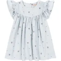 Konges Sløjd Klänning - Coco - Cherry Blue Hjärta - - 7-8 år (122-128) - Klänning