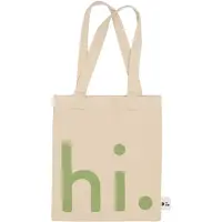 Design Letters Shoppingväska - Liten - Hög - Natur/Grön - - One Size - Väska