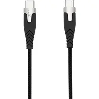 Gear Laddkabel PRO USB-C till USB-C 2.0 1.5m Svart Kevlarkabel med Metallkopplingar