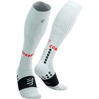 Compressport - Trail running kläder - Full Socks Recovery 2.0 White för UnisexUll - Storlek 39-41 - Vit