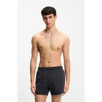 HUGO Badshorts 'TIKI' knallröd / svart
