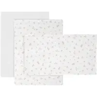 cambrass Plumeti 80x120x1 Cm Dra-på-lakan För Spjälsäng 3 Enheter