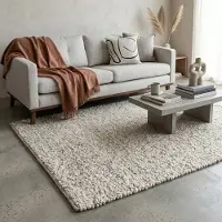 Studio Clarice Ullmatta | Oliver beige hos Volero | 160x230 cm | Ull | Enfärgad | Rektangulär | Plattvävd