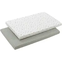 cambrass Calma 50x90x12 Cm Dra-på-lakan För Spjälsäng 2 Enheter