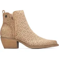 Refresh för kvinnor. 17504101-BEIGE Ankelstövlar 175041 beige (36), Brun, 3 till 5 cm, Zip, Casual