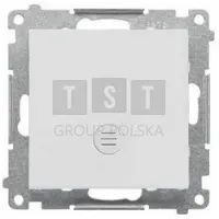 Kontakt-Simon TW1L.01/114 Simon 55 enpolig strömbrytare med LED-belysning (modul) 10 AX, 250 V~ snabbanslutning ljusgrå matt TW1L.01/114