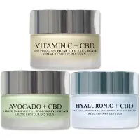 London Botanical Laboratories Avokado + CBD Ögonkräm 30 ml + Vitamin C + CBD Ögonkräm 30 ml + Hyaluronsyra + CBD Molekylär Fuktboost Ögonkräm 20 ml