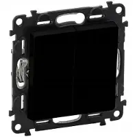 Legrand VALENA LIFE dubbel trappomkopplare svart 10AX 250V 756308