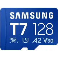 Samsung T7 microSDXC-Kort Box 128 GB UHS-I U3, A2 Application Performance Class, Class 10, v30 Video Speed Class