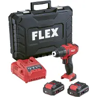 Flex Skruvdragare/borr DD 2G 12-LDBC/2.5; 12 V; 2x2,5 Ah batt.; + Väska