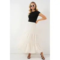 Bigdart Texturerad Maxi Kjol