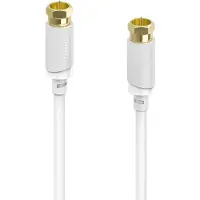 Hama Antenn, Parabol Anslutningskabel [1x Koaxial-hane - 1x Koaxial-hane] 1.5 m 120 dB Vit