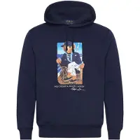 Ralph Lauren för män. 710B21811001 Marinblå Bear-tröja (S), Casual, Bomull, Lång ärm, Marino