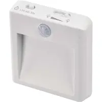 Emos P3319 stickpropp-lampa fyrkant med rörelsesensor 1x0,5W LED 3000K vit