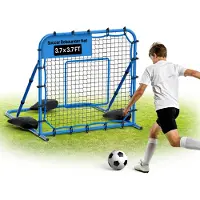 Vevor Fotbollsreboundernät, Snabbväxlingsvinkelfotbollsmålrebounder för kontroll, passningsträning, Kraftig järnram och PE-nät, Enkel uppsättning bollträningsutrustning för tonåringar och vuxna, 1080