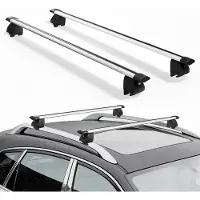 Vevor Takräckes tvärstång, 165 lbs kapacitet, universell passform för upphöjda och infällda takräcken, 7,1"-40,8" rälsavstånd, låsbar kraftig aluminiumtvärstång takbagage kanot lastkorg hållare