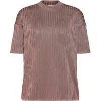 Calvin Klein Shiny Ribbed Mock Neck Top