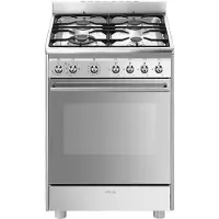 Smeg Cx68mf8-2 60 Cm Gasspis Med Ugn 4 Brännare
