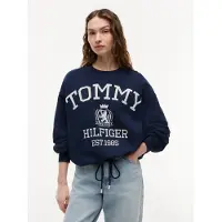 Tommy Hilfiger Crest Logo Drawstring Hem Relaxed Sweatshirt