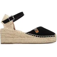 Refresh för kvinnor. 17523505-NEGRO Espadriller i läder 175235 svart (41), 3 till 5 cm, Delat läder, Spänne, Casual