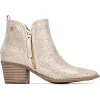 Xti för kvinnor. 14526606-ORO Ankelstövlar 145266 guld (36), Dorado, 3 till 5 cm, Zip, Casual