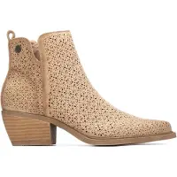 Refresh för kvinnor. 17504101-BEIGE Ankelstövlar 175041 beige (38), Brun, 3 till 5 cm, Zip, Casual