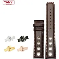 Freesh Äkta läderarmband För tissot Sports Racing Series PRS516 T91 1853 Topplager kohud Klockband 20mm för chopin klockband black buckle