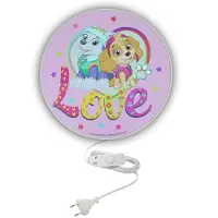 Niermann Standby Vägglampa Paw Patrol Positive Pups, rosa Pawsitive Pups, Violett / rosa / rosè, Barnrum, Syntetmaterial, Vägglampa, vägglampa inomhus