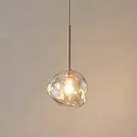 TK Lighting Hänglampa Lava , dimbar, Creme / bärnsten, Vardagsrum / matsal, Glas, Modern, Pendellampa