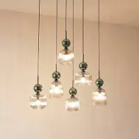 TK Lighting Hänglampa Sophia , dimbar, Grön, Vardagsrum / matsal, Glas, Modern, Pendellampa