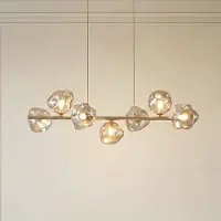 TK Lighting Hänglampa Lava , dimbar, Creme / bärnsten, Vardagsrum / matsal, Glas, Modern, Pendellampa