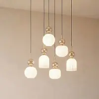 TK Lighting Hänglampa Sophia , dimbar, Vitt / opal, Vardagsrum / matsal, Glas, Modern, Pendellampa
