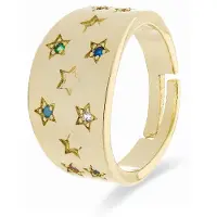 Luxenter ring med briljanta zirconia i 18K gult guld - Etav