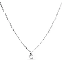 Luxenter Halsband med Glänsande Zirkonia silverfinish - Alfabet