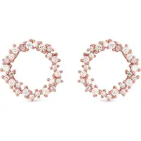 Luxenter Sterling Silver 925 örhängen med 18K roséguldpläterad zirkonia - Thilak