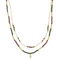 Luxenter -halsband tillverkat av 925 sterling silver och 18k guldfinish Briljanta zirkoner - Holis