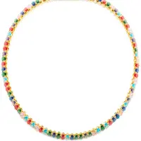 Luxenter -halsband med flerfärgad kristall 18k guldfinish - Nex