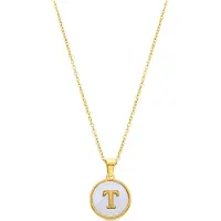 Luxenter Luxenterhalsband i vit pärlemor med 18K guldfinish - Alfabet