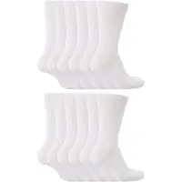 Sock Snob 12 par enfärgade skolstrumpor för barn | pojkar och flickor | 3 storlekar | bomullsstrumpor för barn - vit