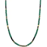 Luxenter Sterling Silver 925 och 18k guldfärgat malakithalsband - Ilmina